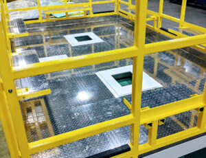 custom platform made of diamond plate, expanded metals, or bar gratings