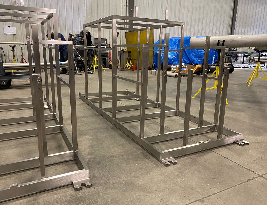 In progress, square steel custom stainless steel robot frames