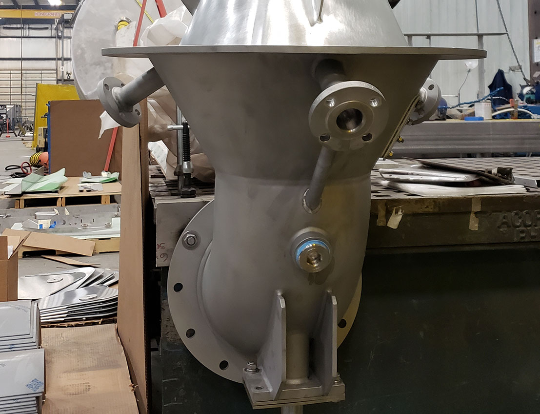 Stainless Steel Tank Hopper built with two valves